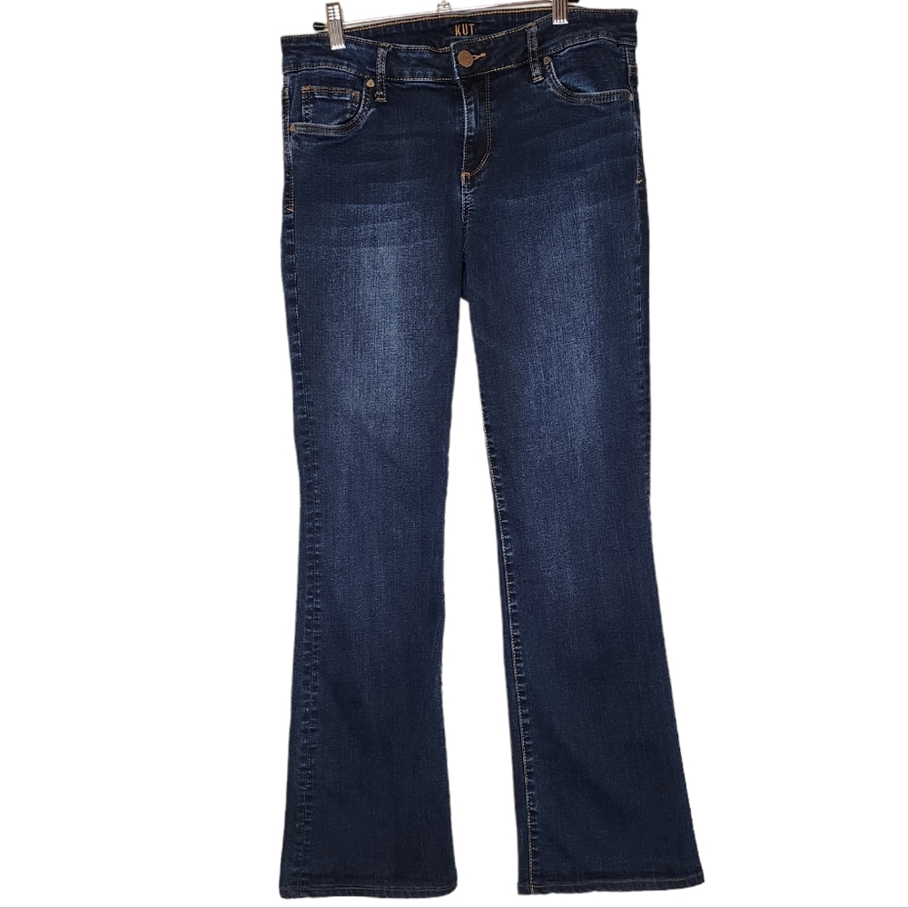 Kut from the Kloth baby bootcut darkwash jeans.